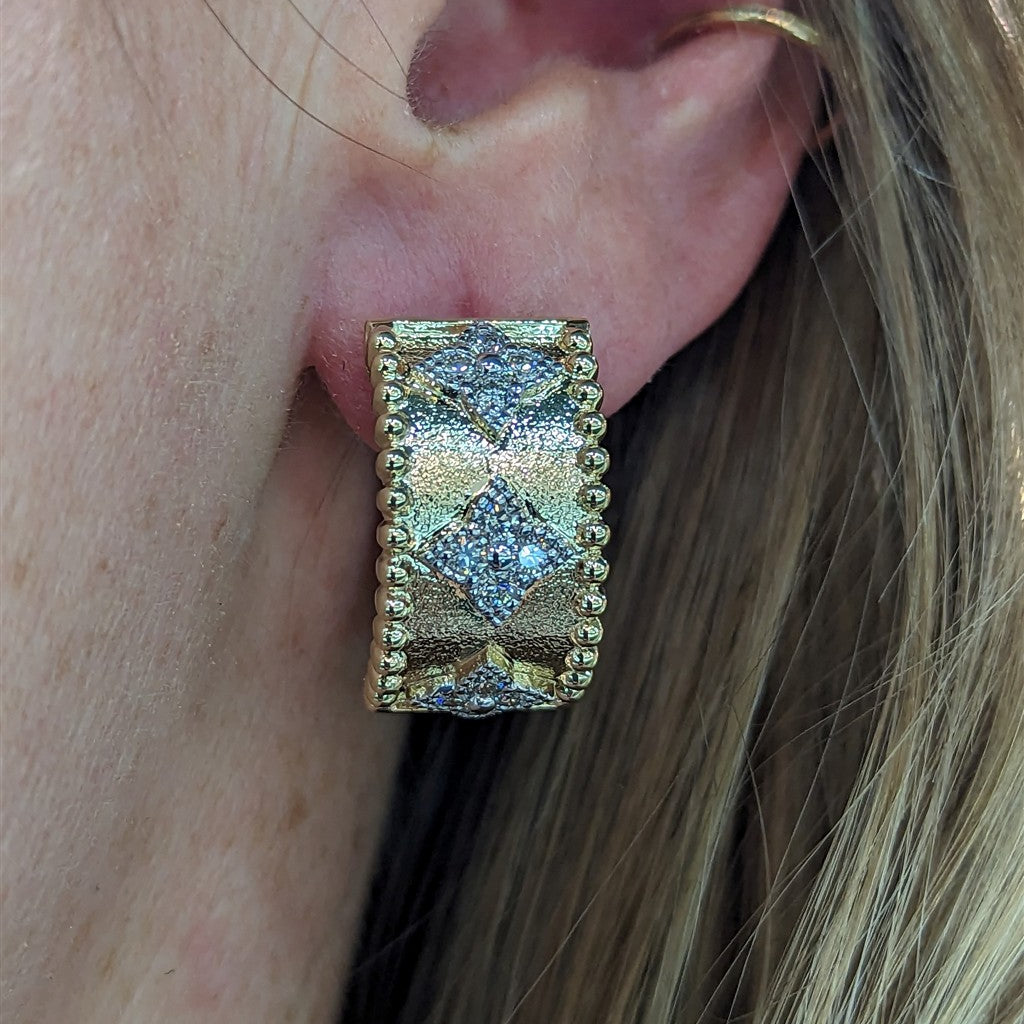 14k yg and diamond 0.75ct clov
