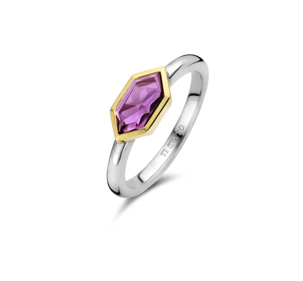 Ti Sento  Amethyst Bezel Set R