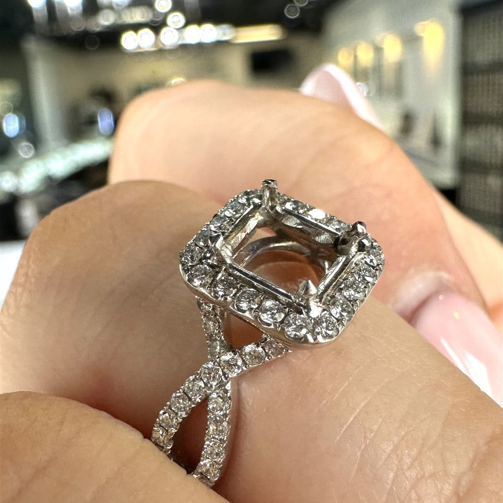 14kwg diamond twist shank semi