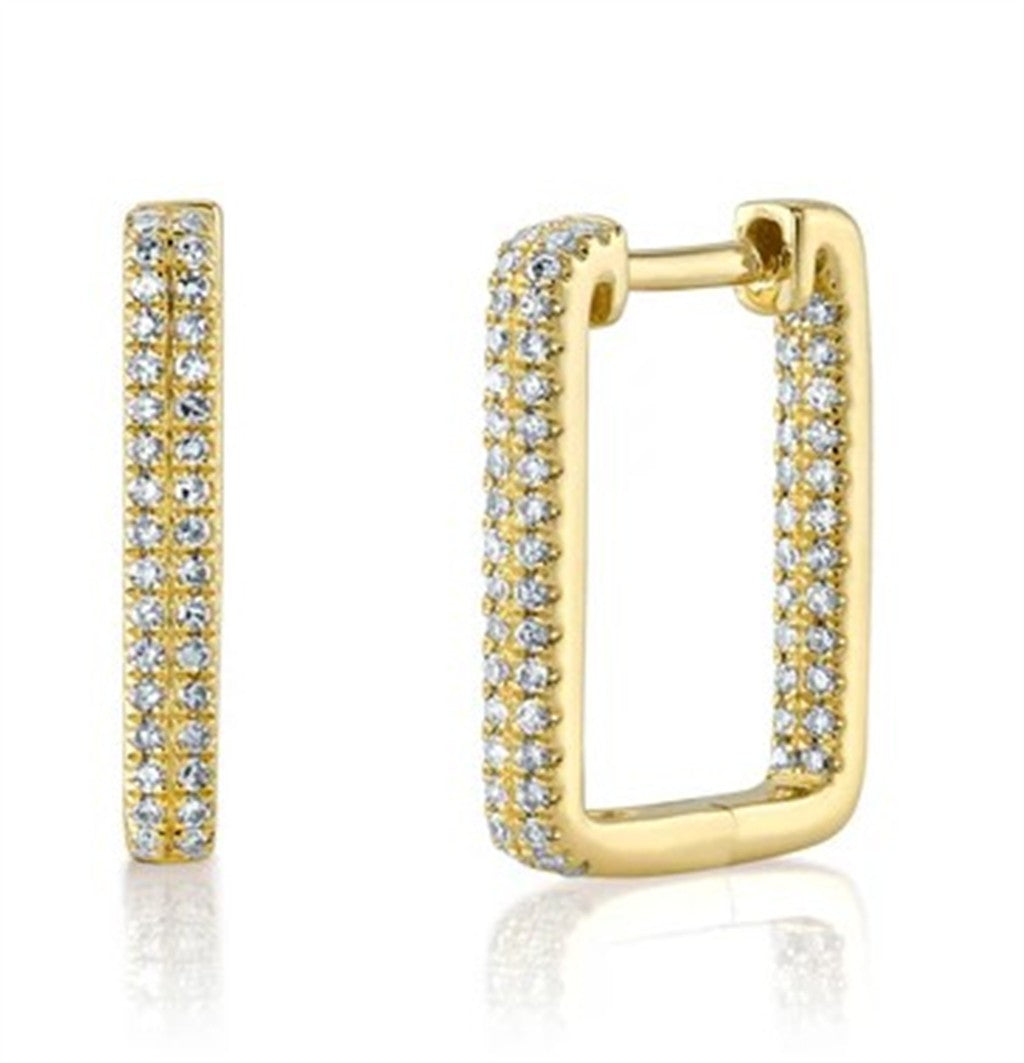 14kt YG 0.27ctw Diamond Rectan