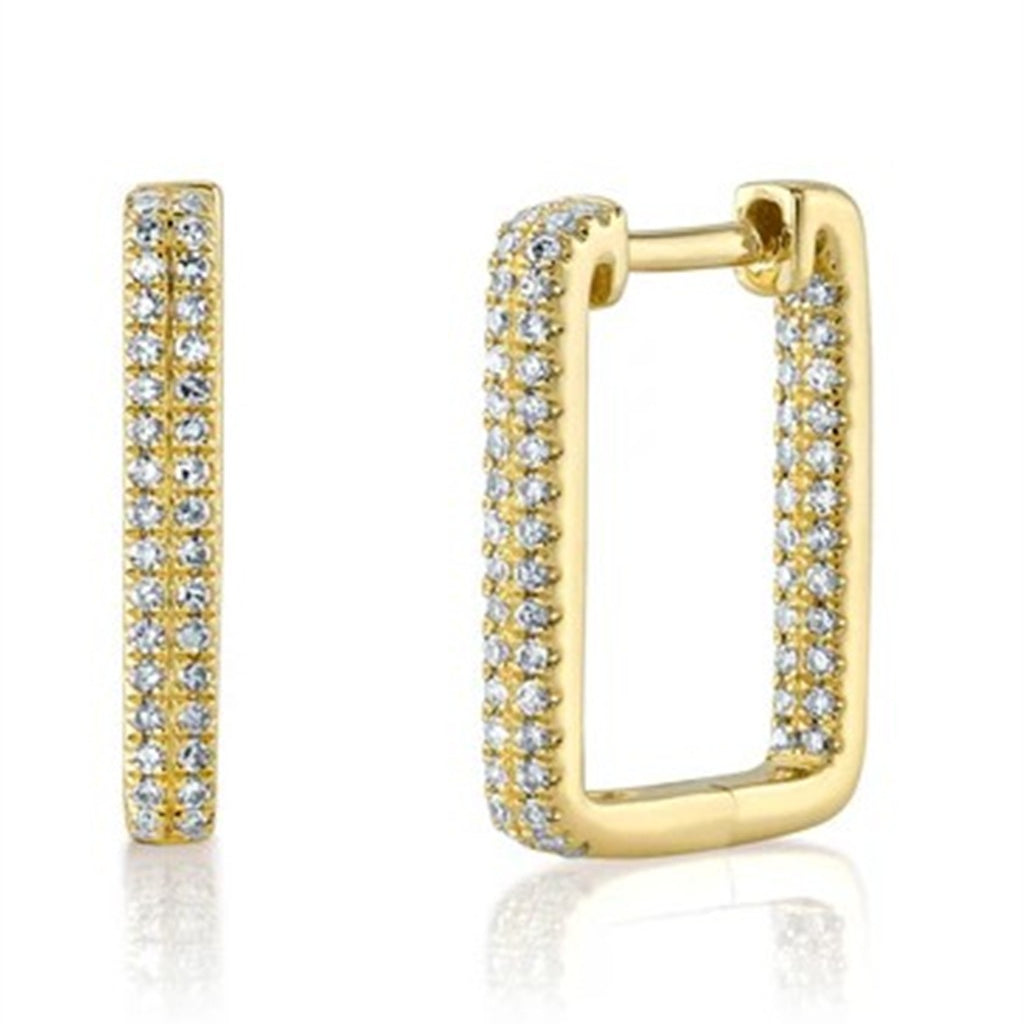 14kt YG 0.27ctw Diamond Rectan