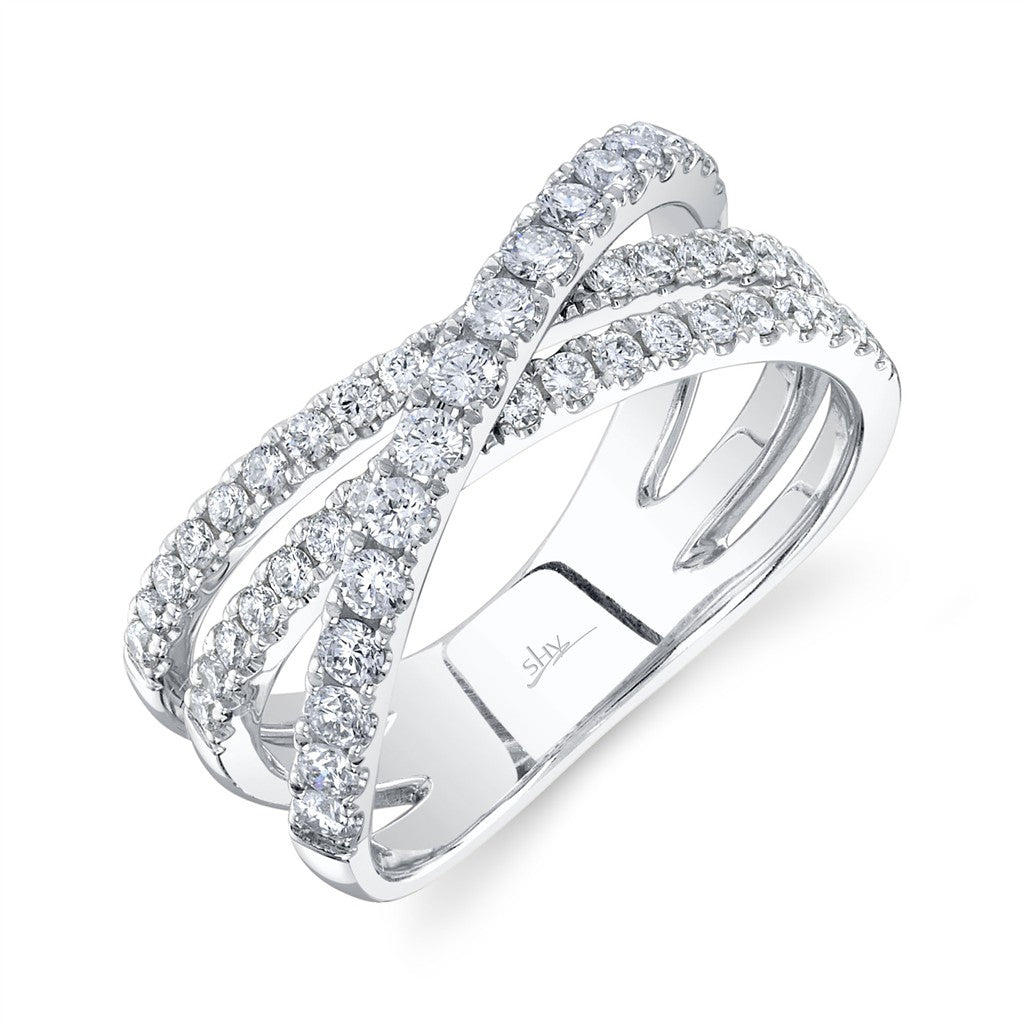 0.79CT 14K W/G DIAMOND BRIDGE