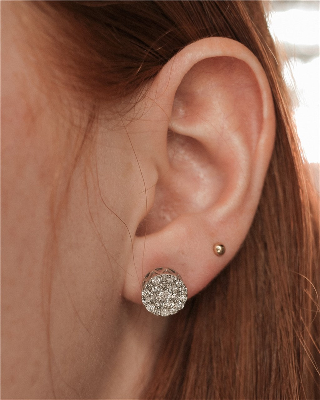 10KWG 1CTTW DIA CLUSTER EARRIN