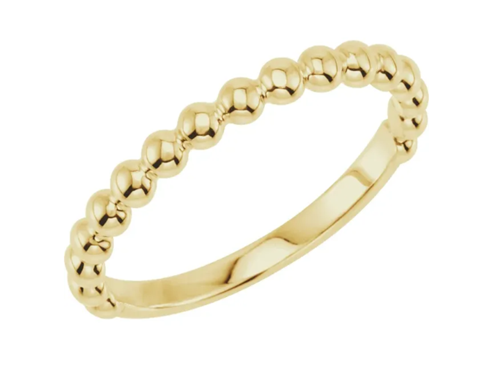 14K Yellow Gold Stackable Bead