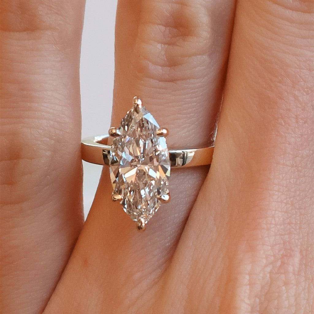 14K yellow gold engagement rin