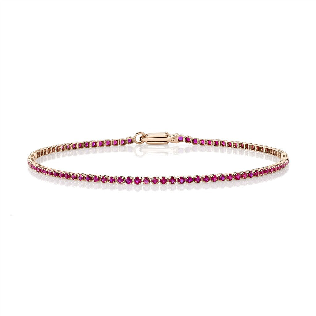 14KR 1.50CTW Ruby Micro Tennis