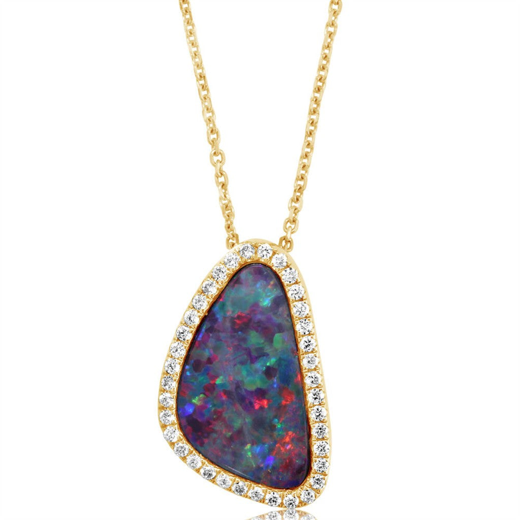 14KY 3.21CT Australian Opal Do