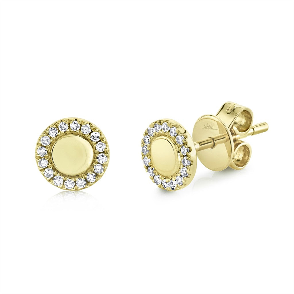 14kt yellow gold diamond circl
