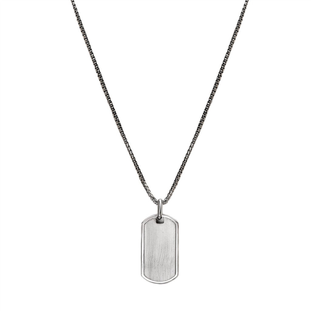 Sterling Silver framed dog tag