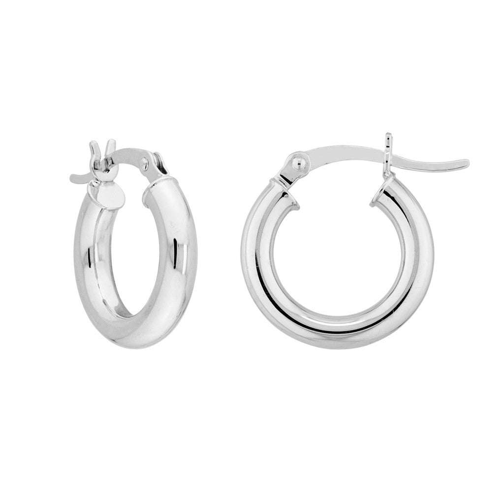 sterling silver 3x15 Round Hoo