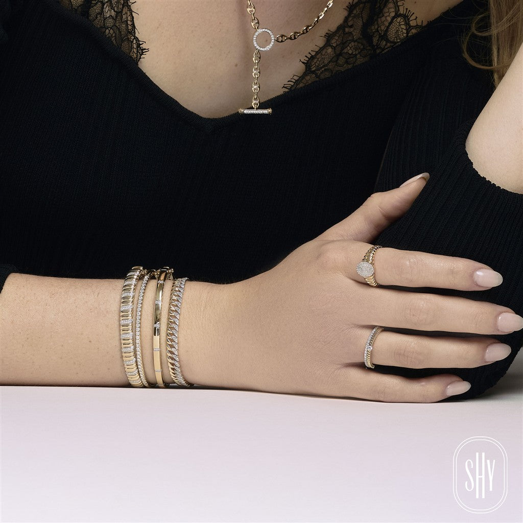 14KY 0.88CTW Diamond Link Brac