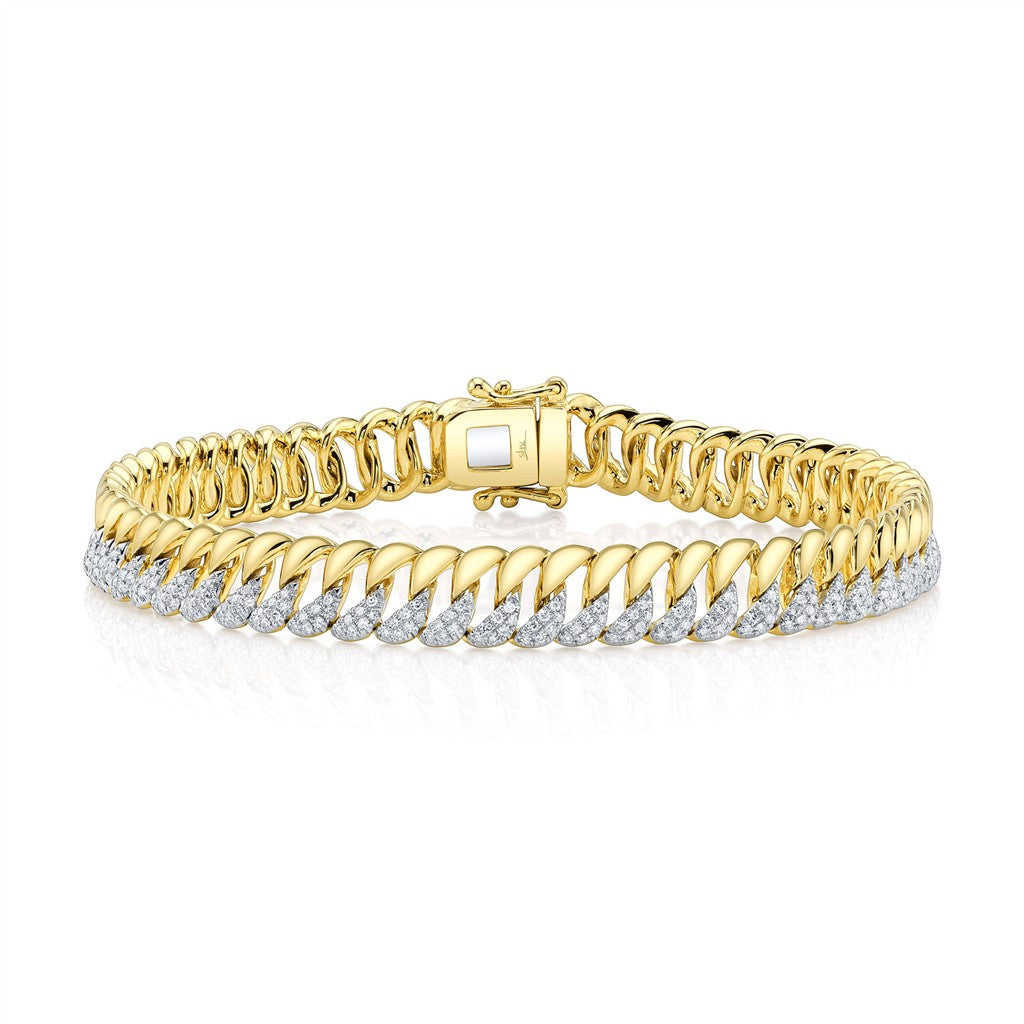 14KY 0.88CTW Diamond Link Brac