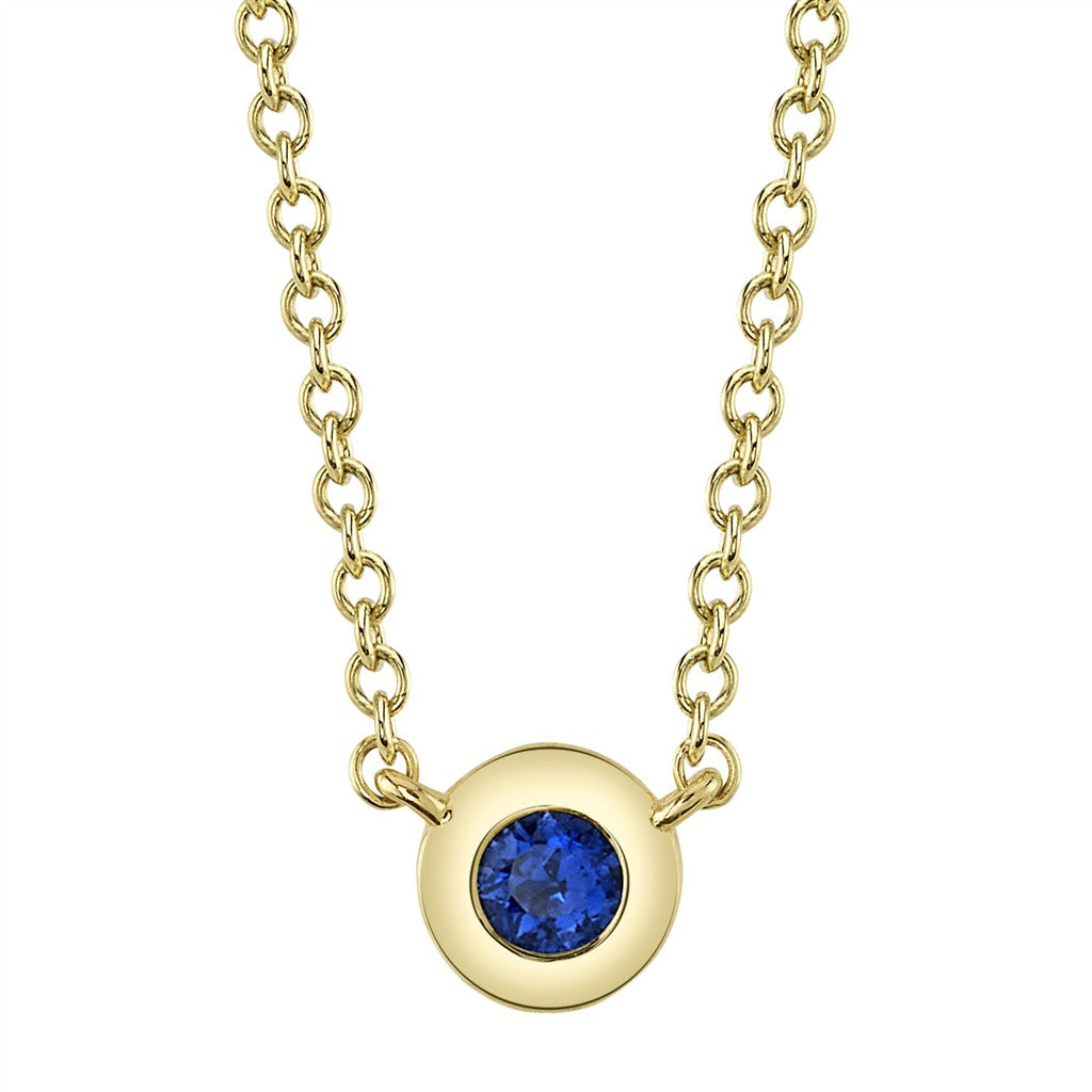 14KY 0.07CT Blue Sapphire Beze