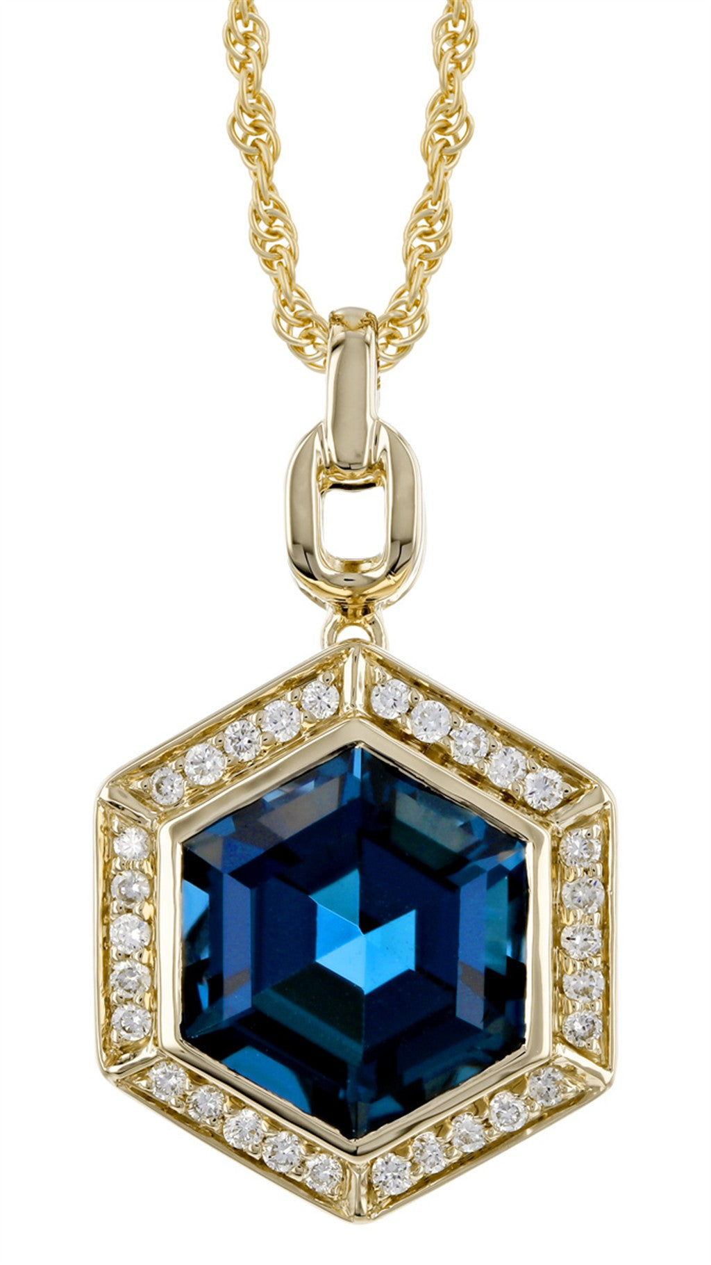 14KY 3.40CT London Blue Topaz