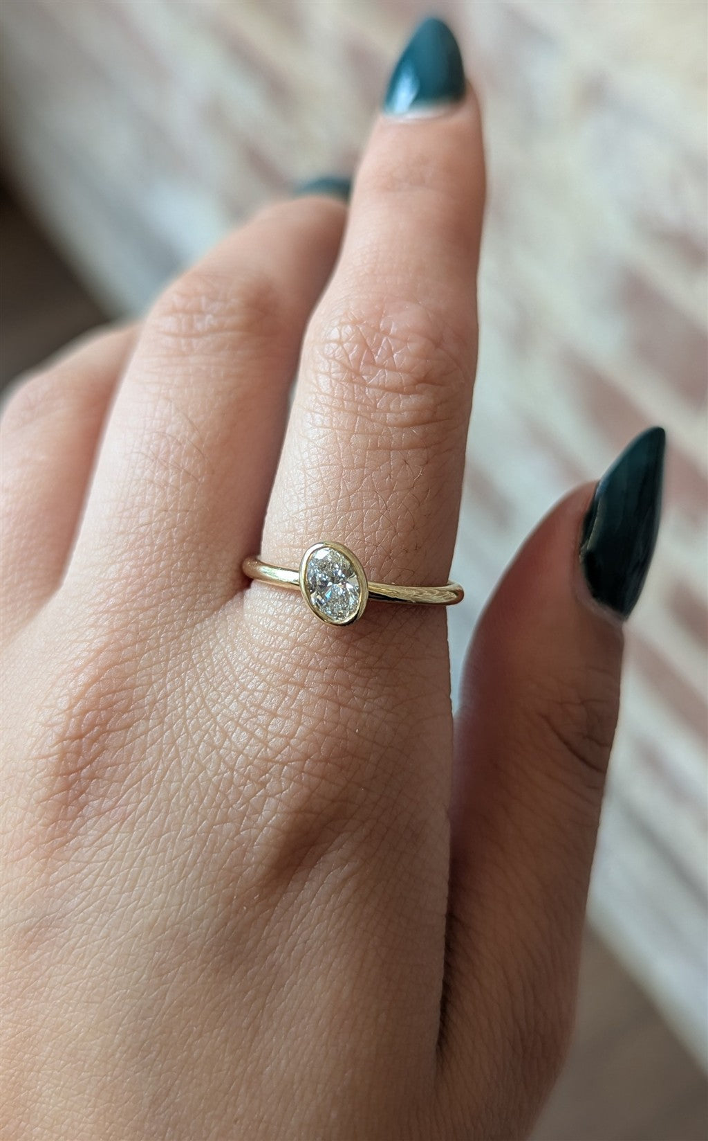 14kt Yellow Gold Off-Centered