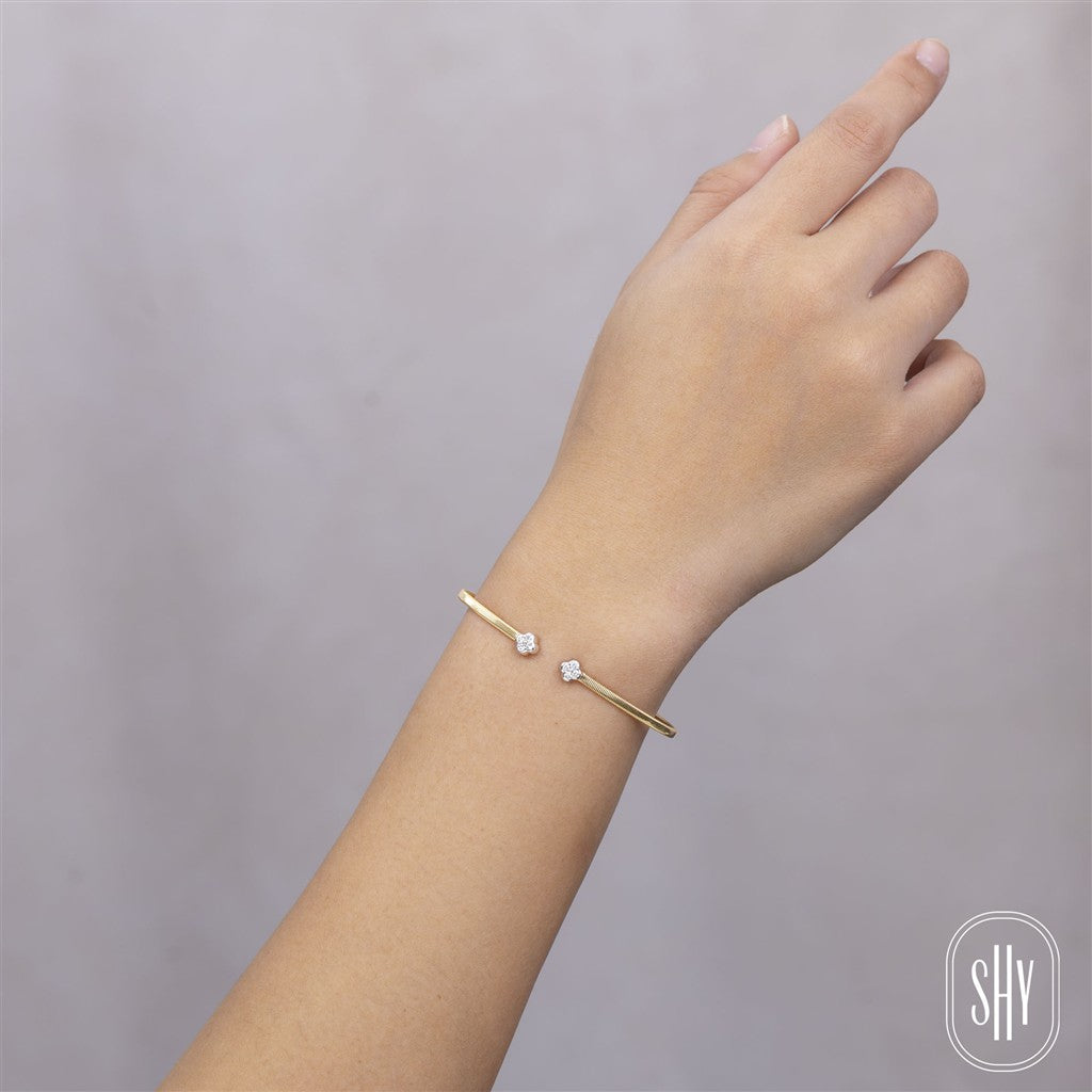 14KY/W 0.19CTW Diamond Clover