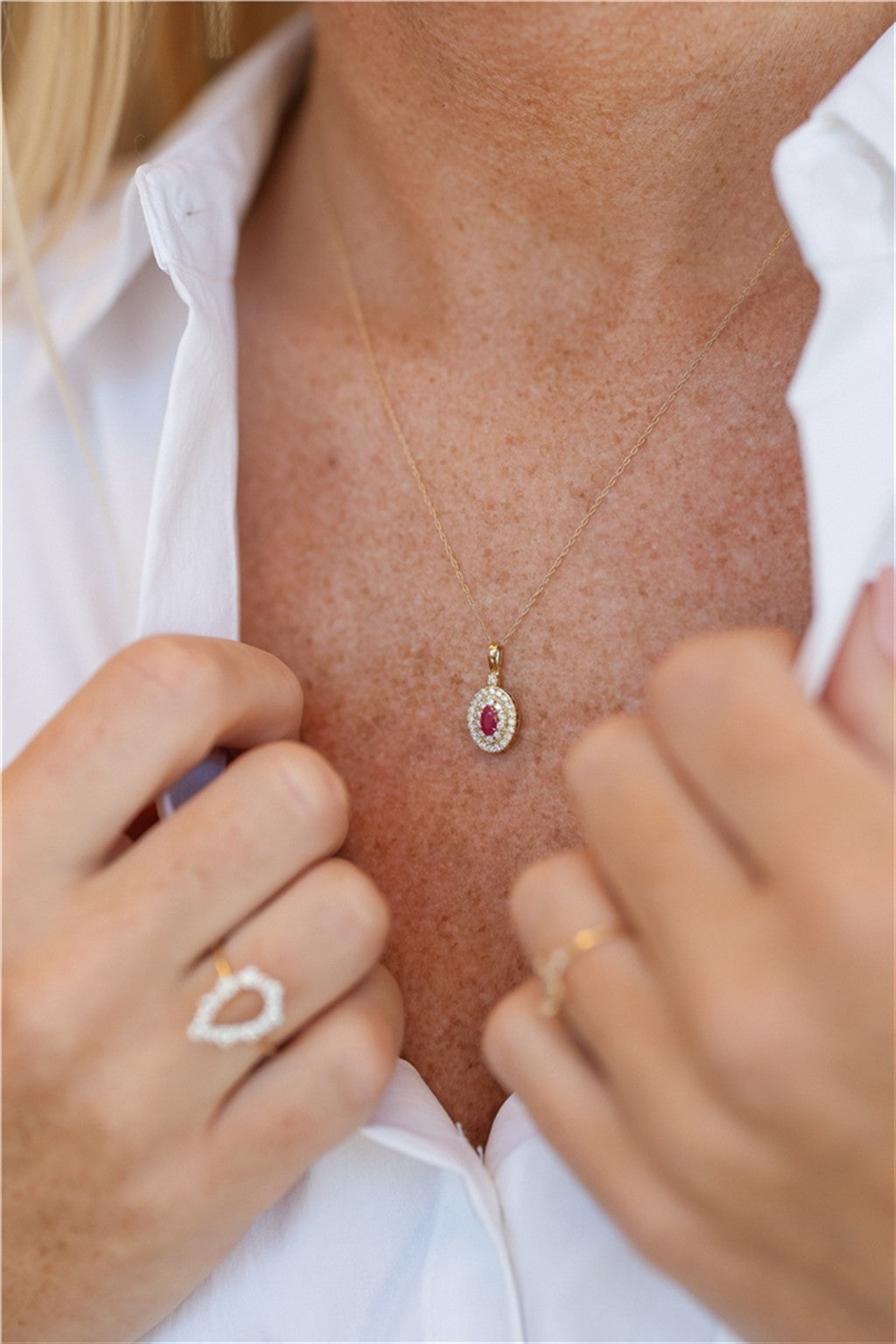 14ktYG Pendant with 0.30ct Rub