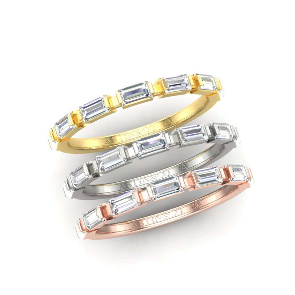 14KT YELLOW GOLD EAST-WEST SET