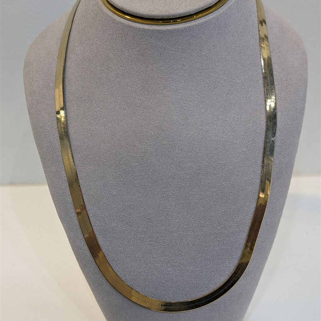 14k yg 6.12mm thick 22" herrin