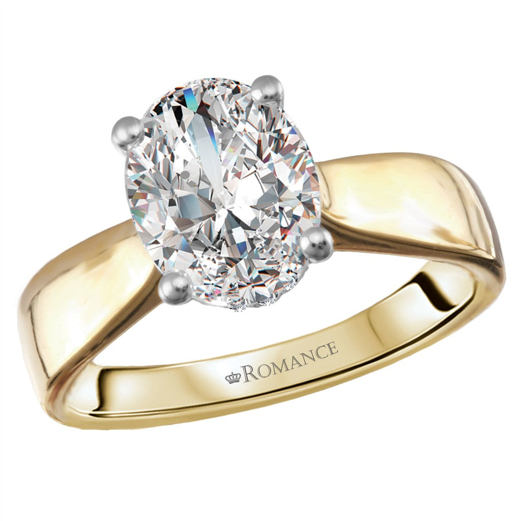 14k yg hidden halo diamond sem