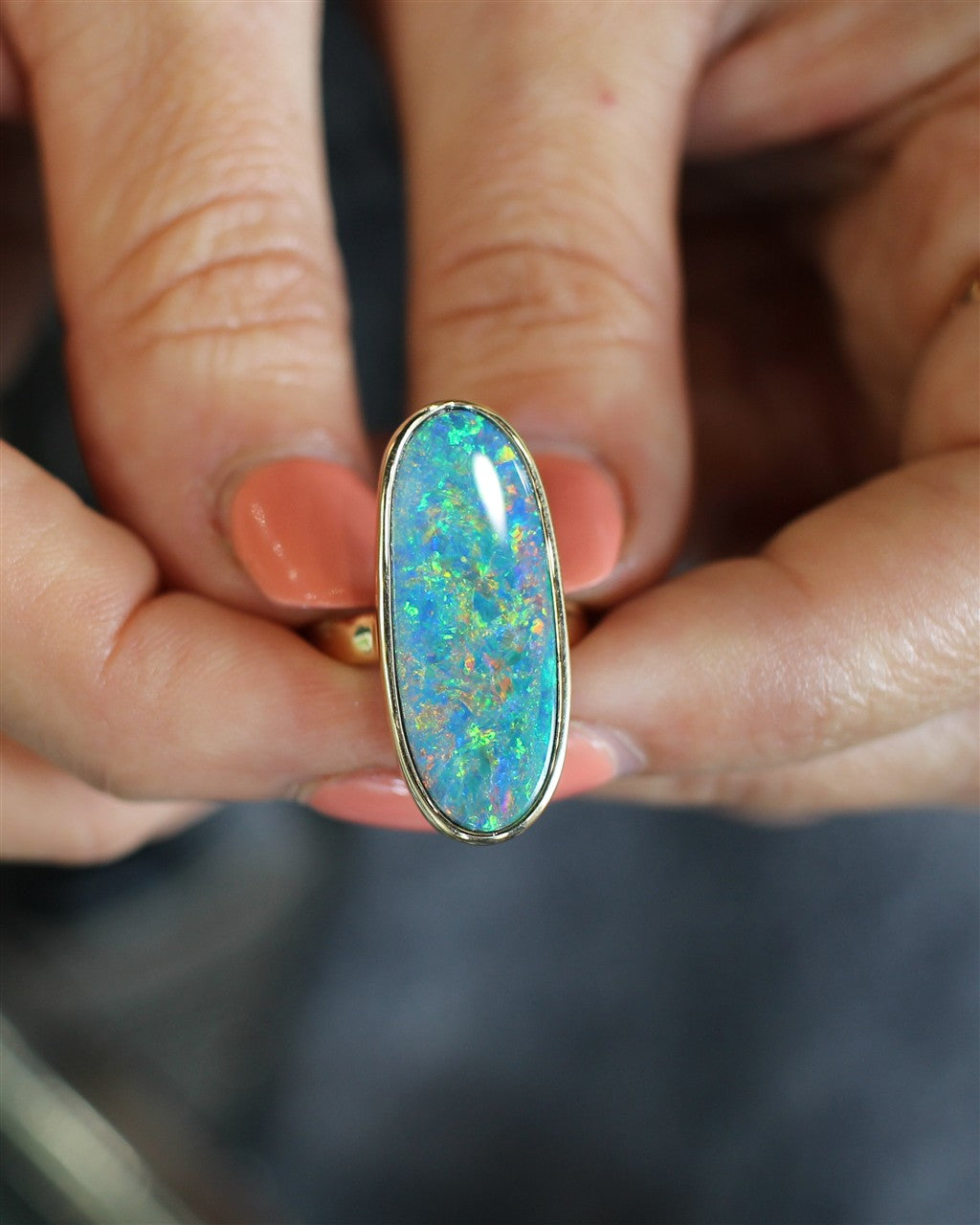 14KY 23.3CT Australian Opal Do