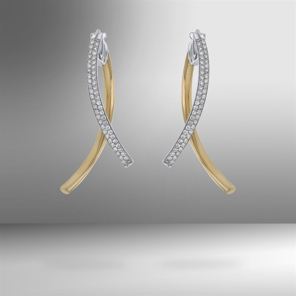 14kt yellow and white gold Hop