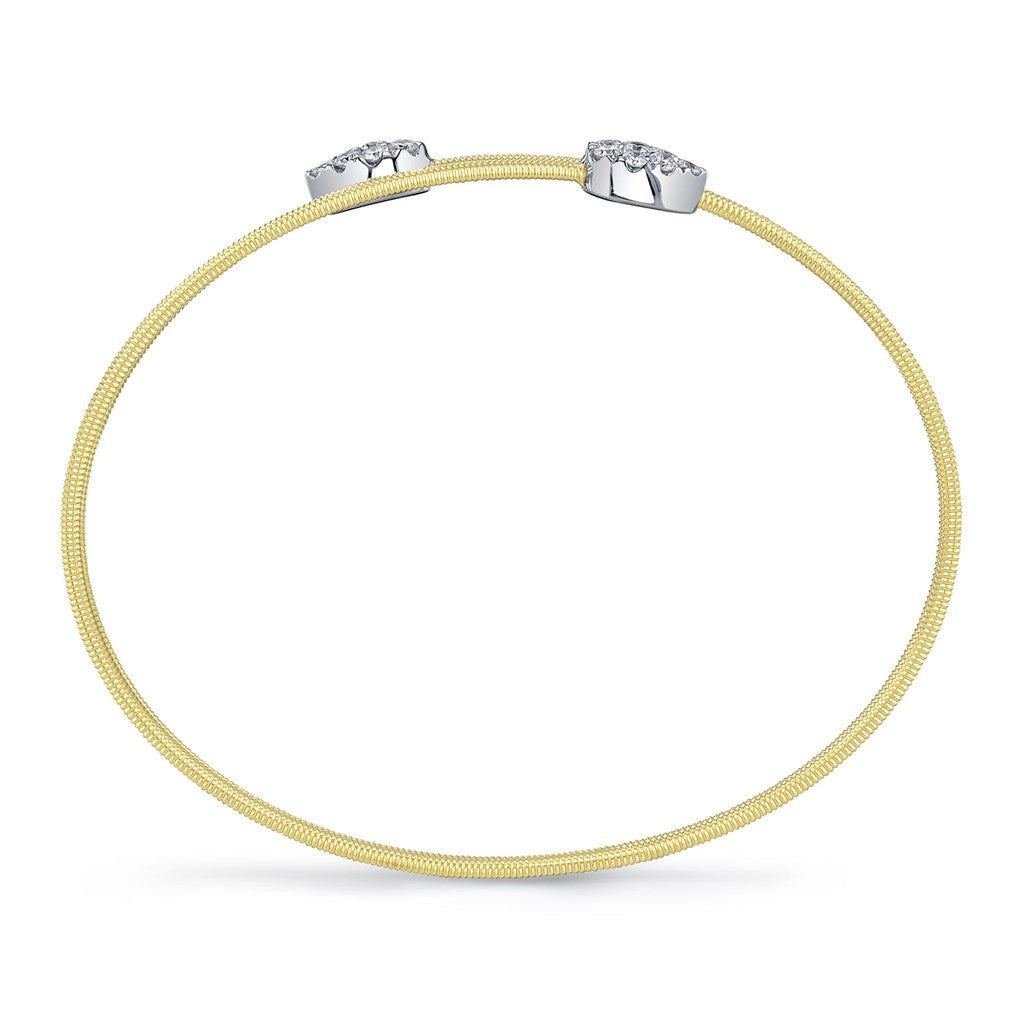 0.44CT 14K2T Y/W DIAMOND PAVE