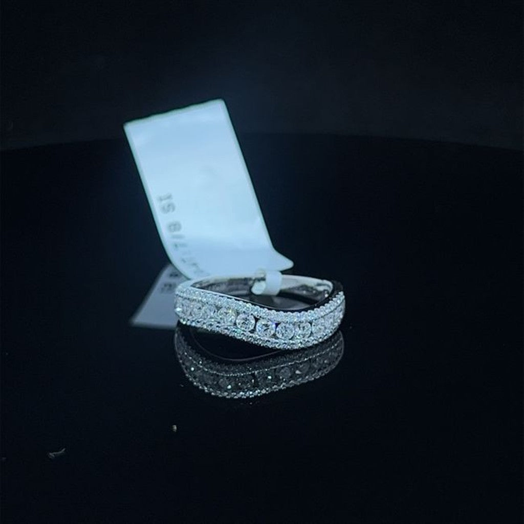14kt white gold waves 0.88ctw