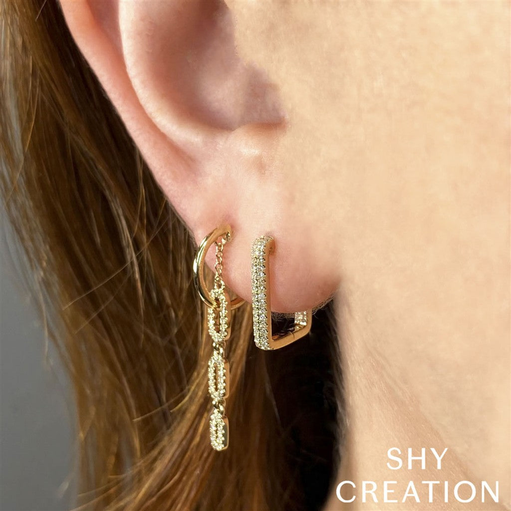 14kt YG 0.27ctw Diamond Rectan