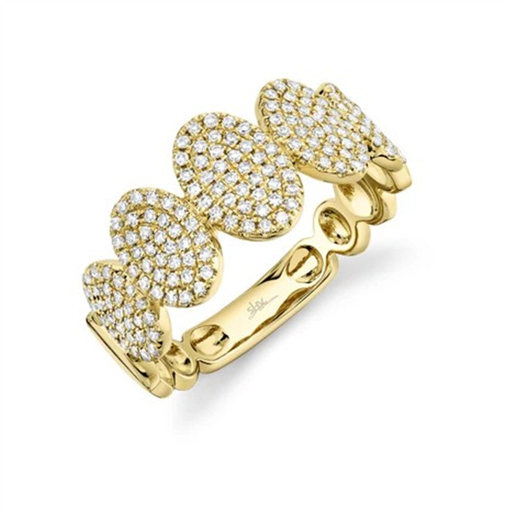 14KY 0.38CTW Diamond Pave Oval