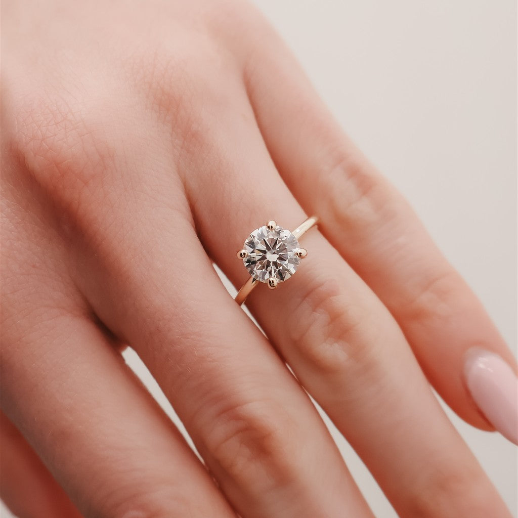 14K yellow gold engagement rin