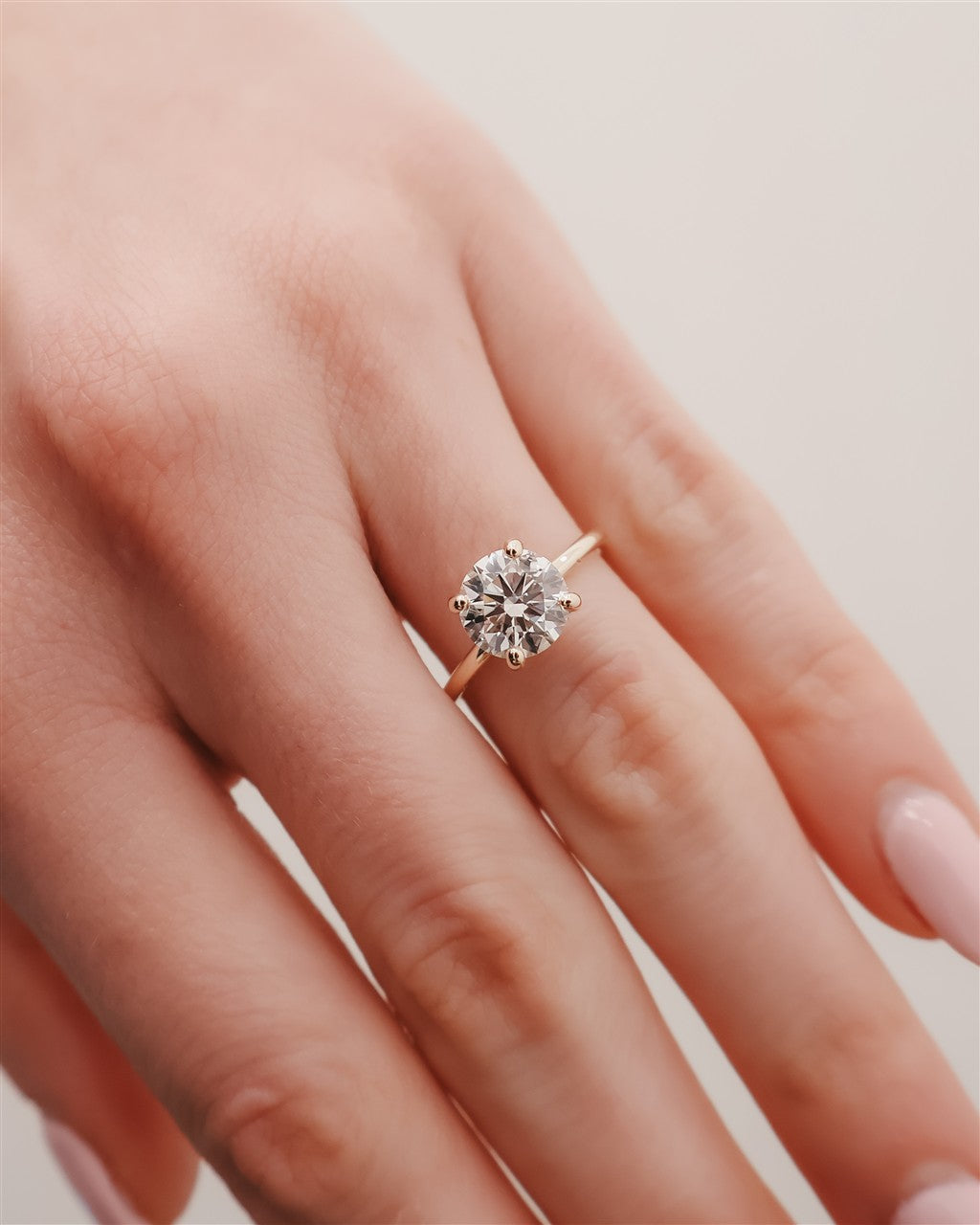 14K yellow gold engagement rin