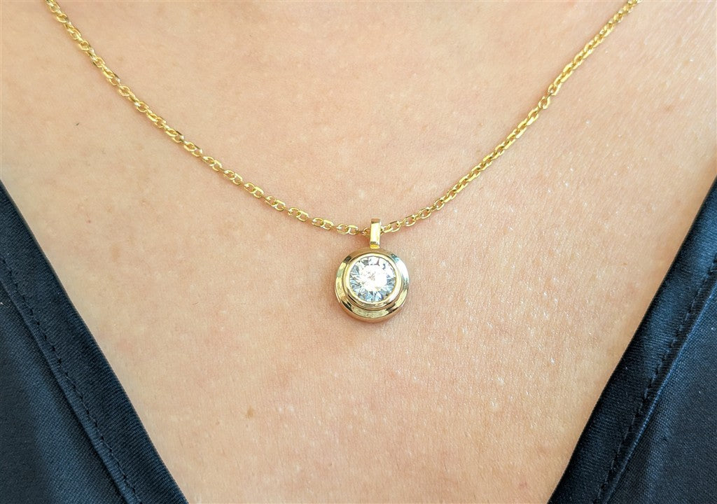14kt yellow gold 1ct lab grown