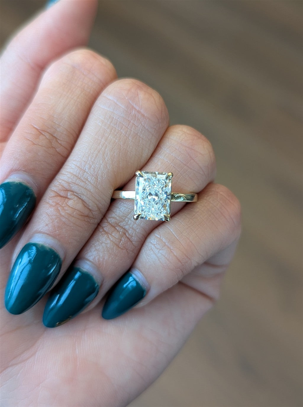 14KY 3.00ct RA LG SOL SQ SHANK