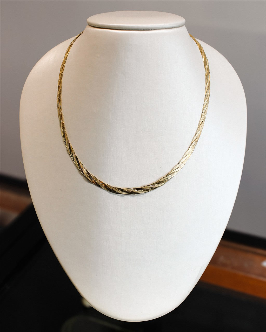 14KY woven snake chain 18"