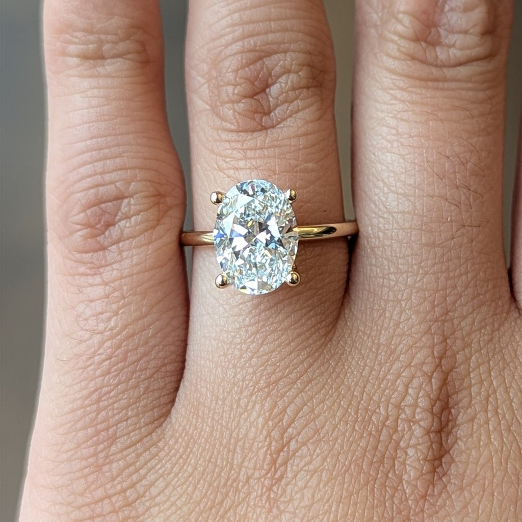 14kt yellow gold 2ct oval cut
