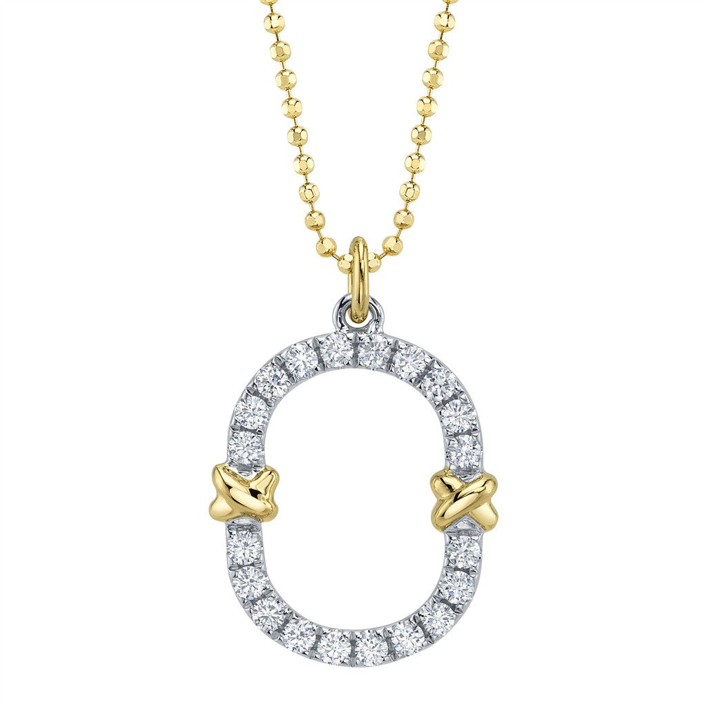 14KY/W 0.31CTW DIAMOND OVAL FA