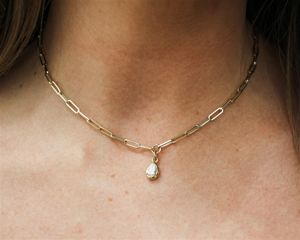 14kt Yellow Gold Paperclip Cha