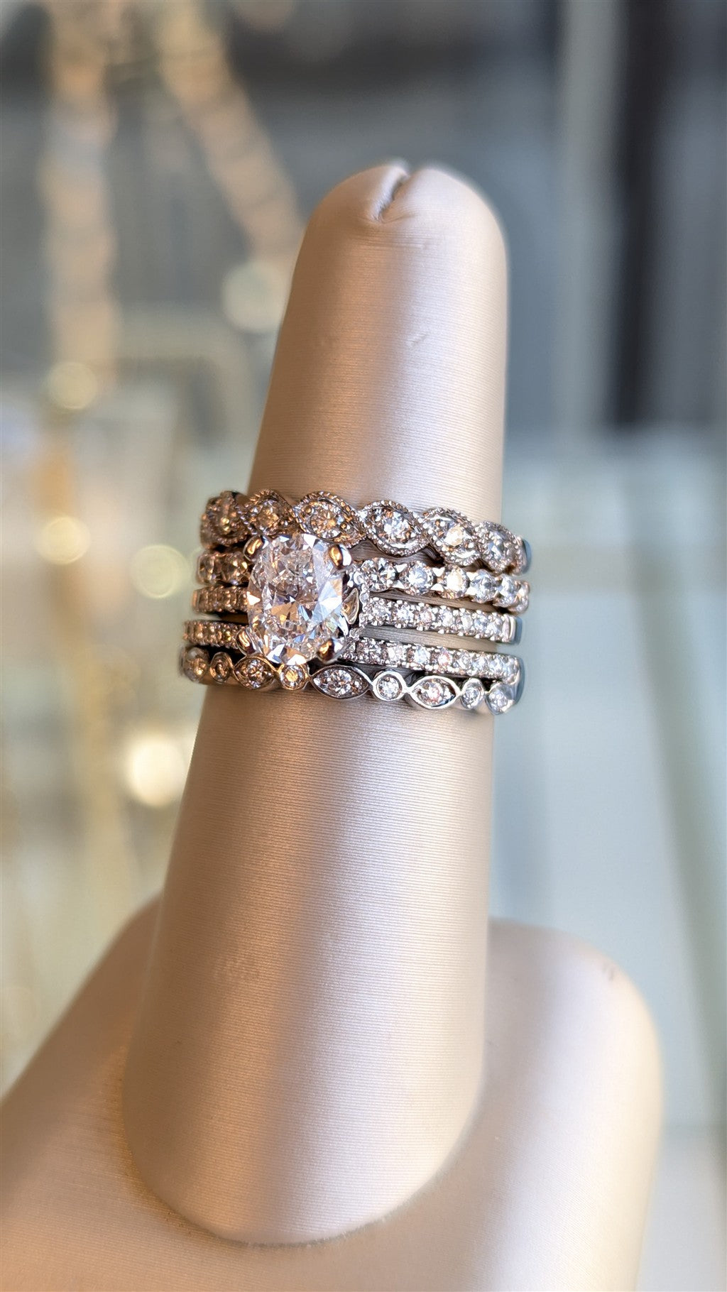 Natural diamond 4-piece weddin