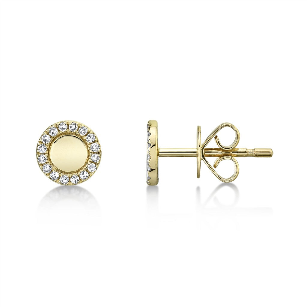 14kt yellow gold diamond circl