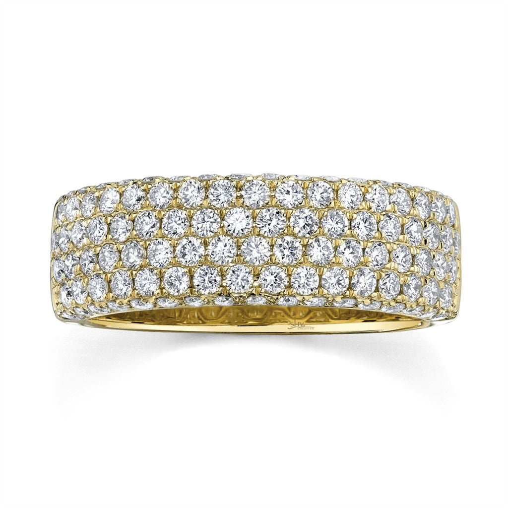 14KY 1.32CTW Diamond Pave Band