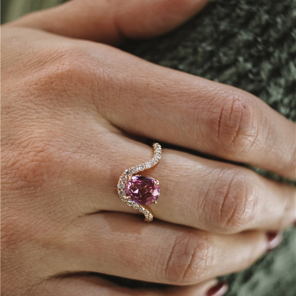 18k rg1.53ct  pink sapphire an