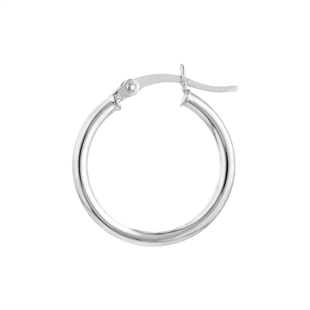 sterling silver 2x20 Round Hoo