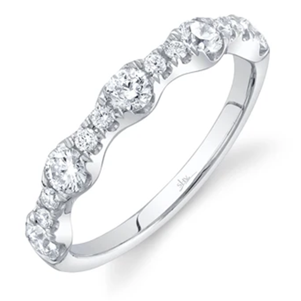 14K White Gold repeating taper