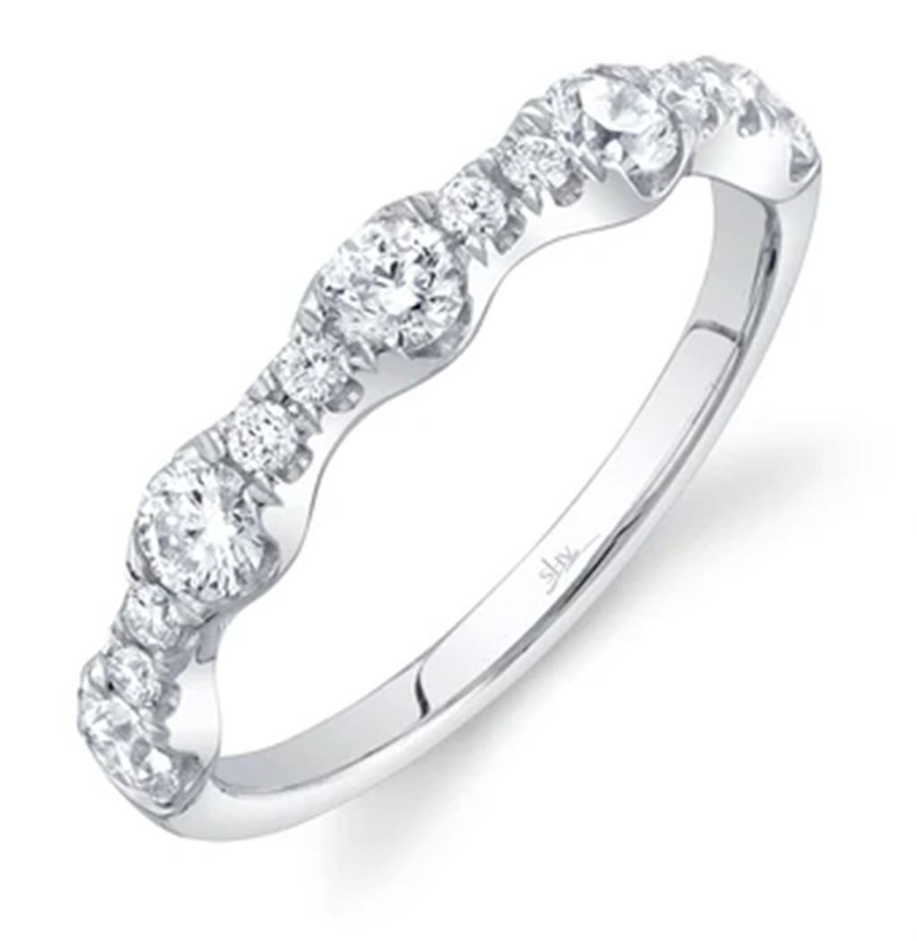 14K White Gold repeating taper