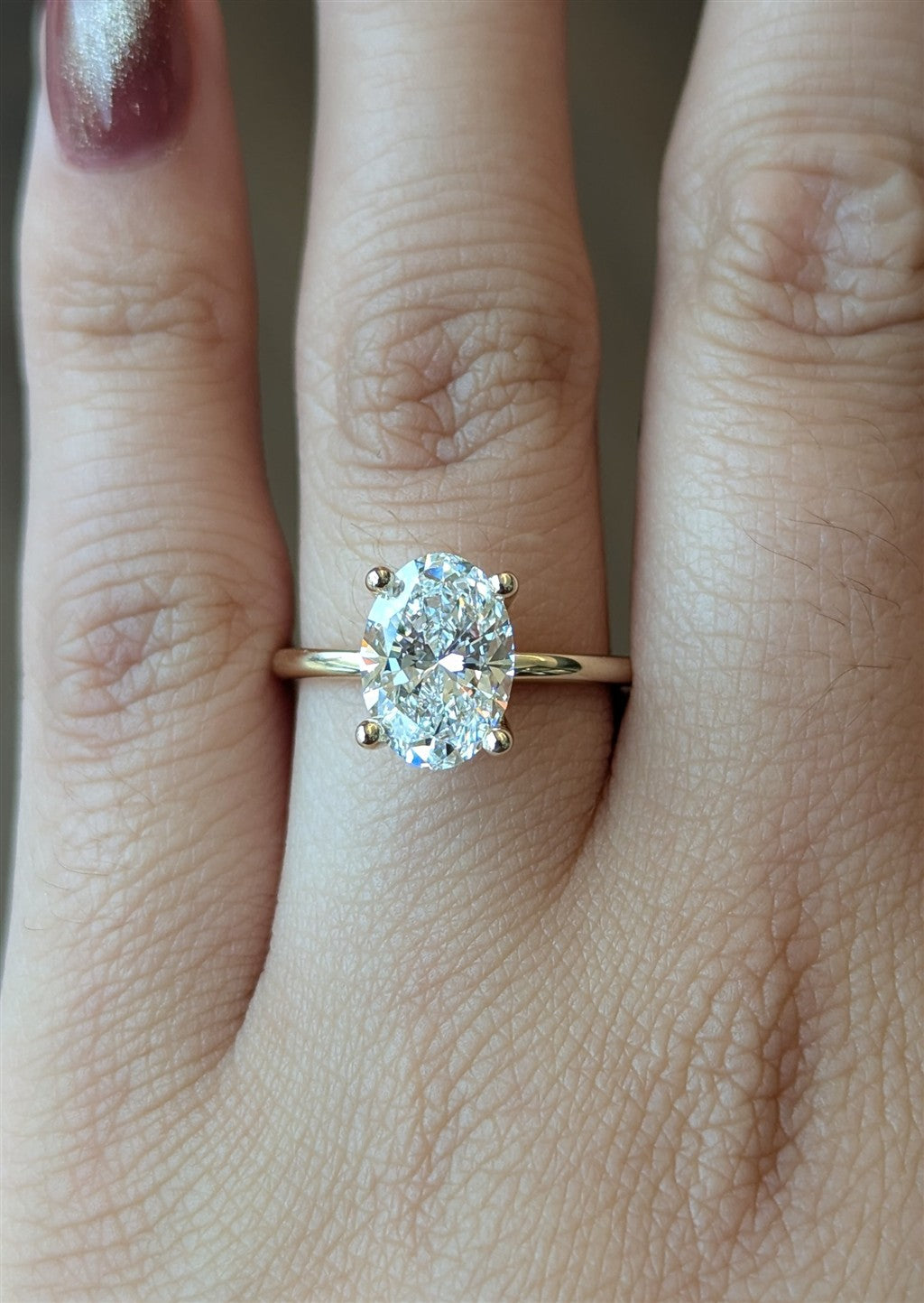 14k yellow gold 3.02ct oval la