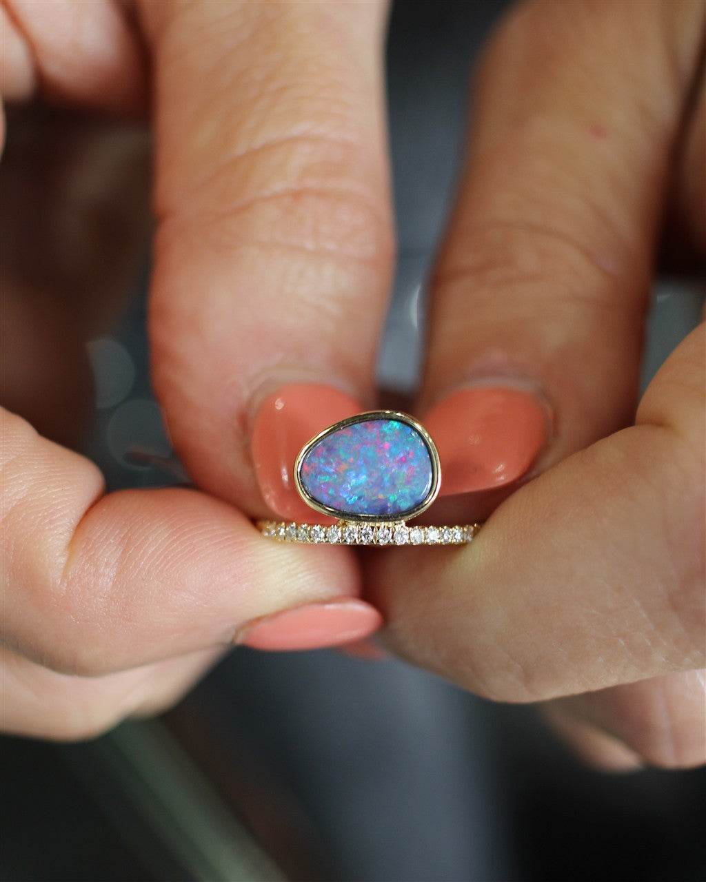 14KY Australian Opal Doublet E