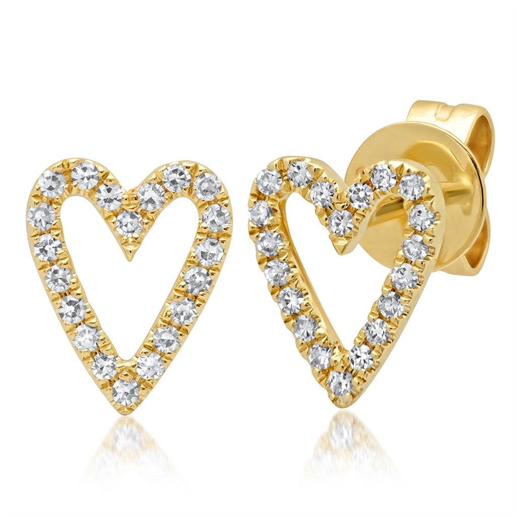 0.12CT DIA 14KY OPEN HEART STU