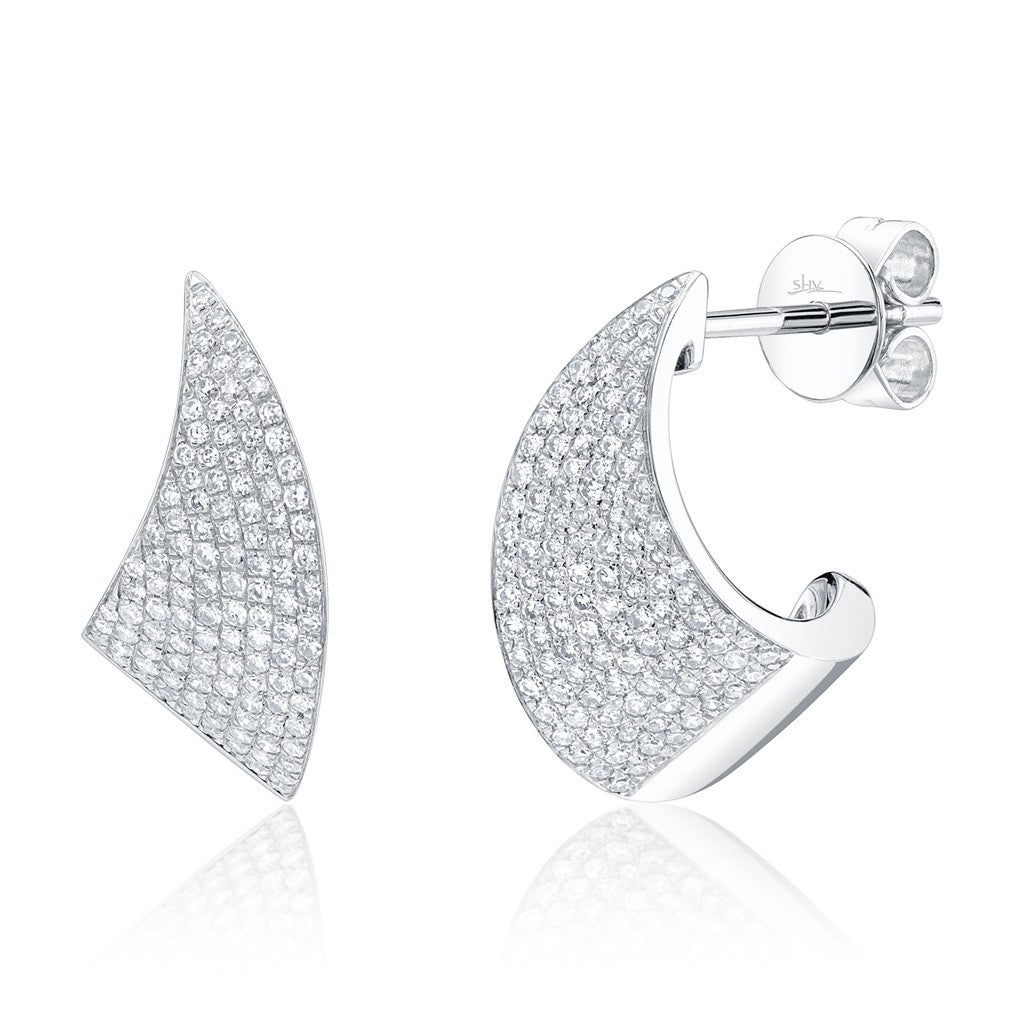 14KW 0.50CTW DIAMOND PAVE EARR
