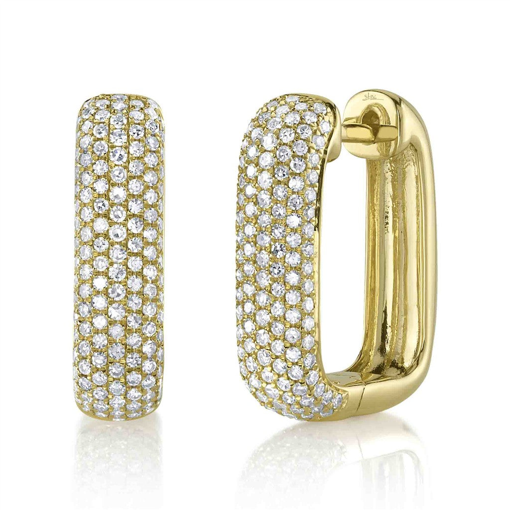 14KY 0.59CTW Diamond Pave Rect